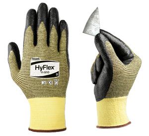 GLOVE KEVLAR SPANDEX;BLACK FOAM NITRILE COAT - Cut Resistant